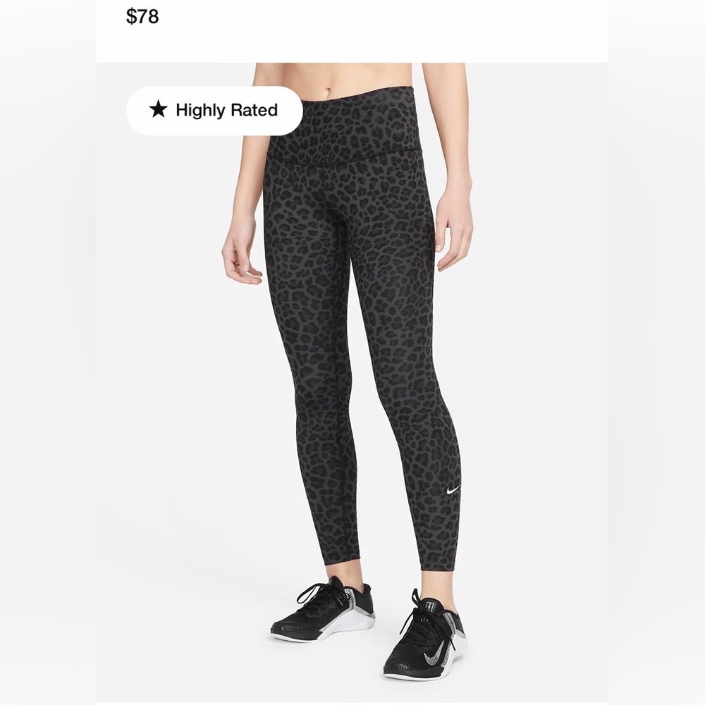 Nike One Leopard Full Length, High Rise Leggings